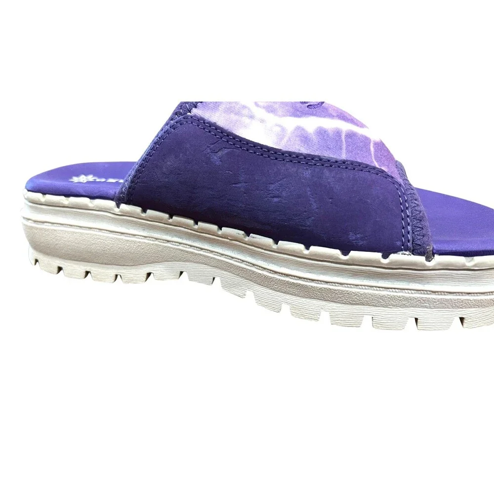 Skechers Girls Purple Tie Dye Platform Slide Sandals  Size 3  Sporty  Chunky